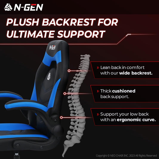N-GEN Gaming Chair β Comfortable Ergonomic Design for Work & Play