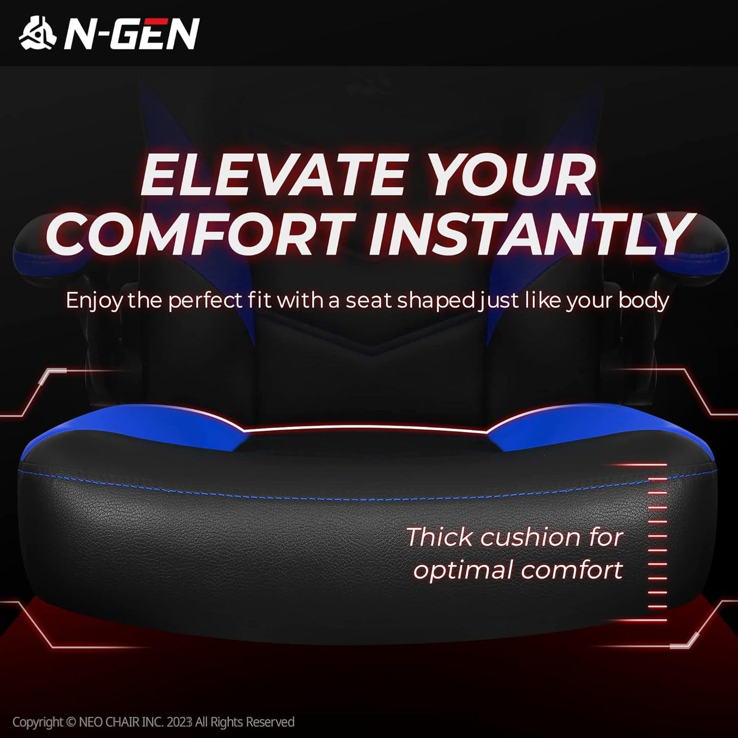 N-GEN Gaming Chair – Comfortable Ergonomic Design for Work & Play