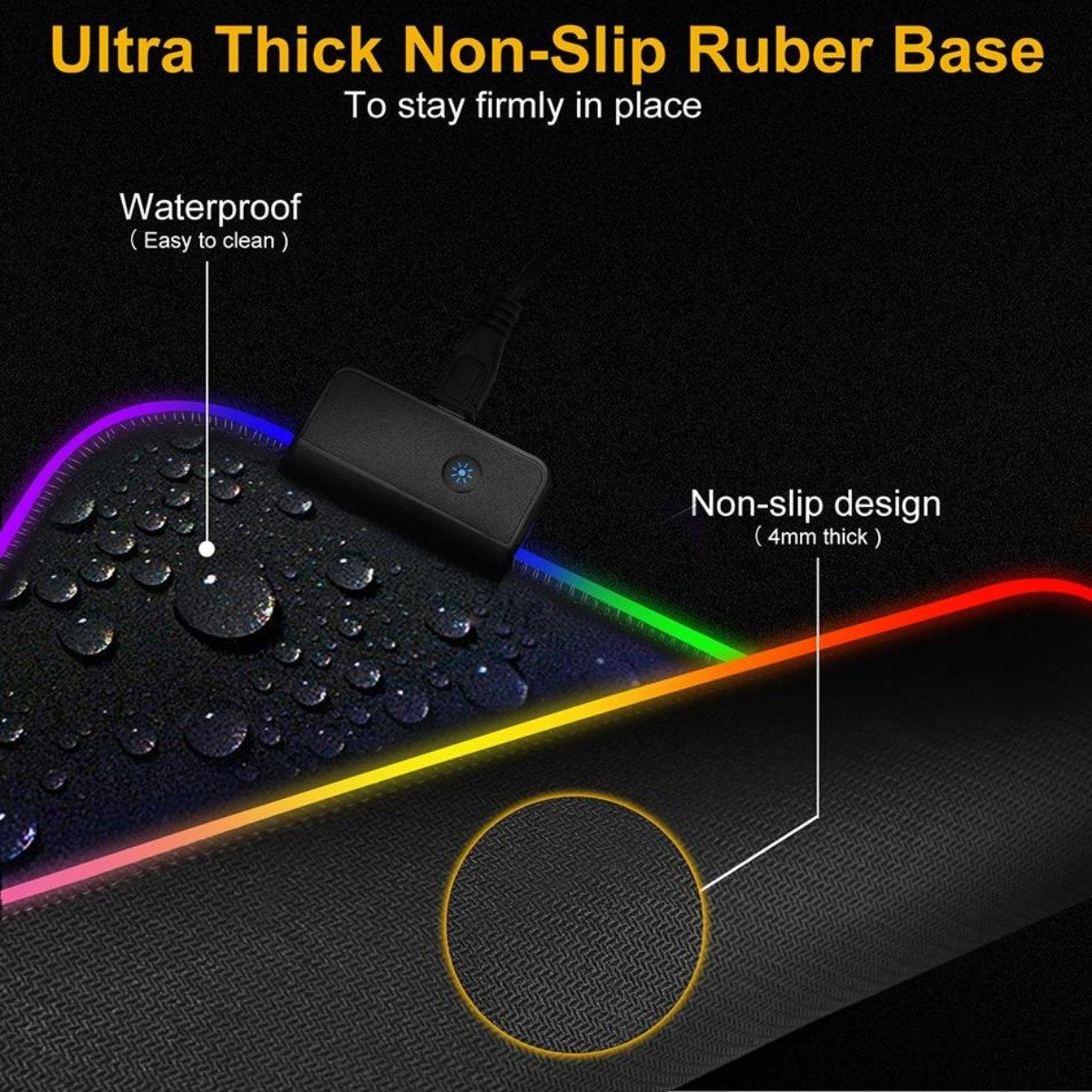 Ninja Dragons One-Touch RGB Gaming Mouse Pad