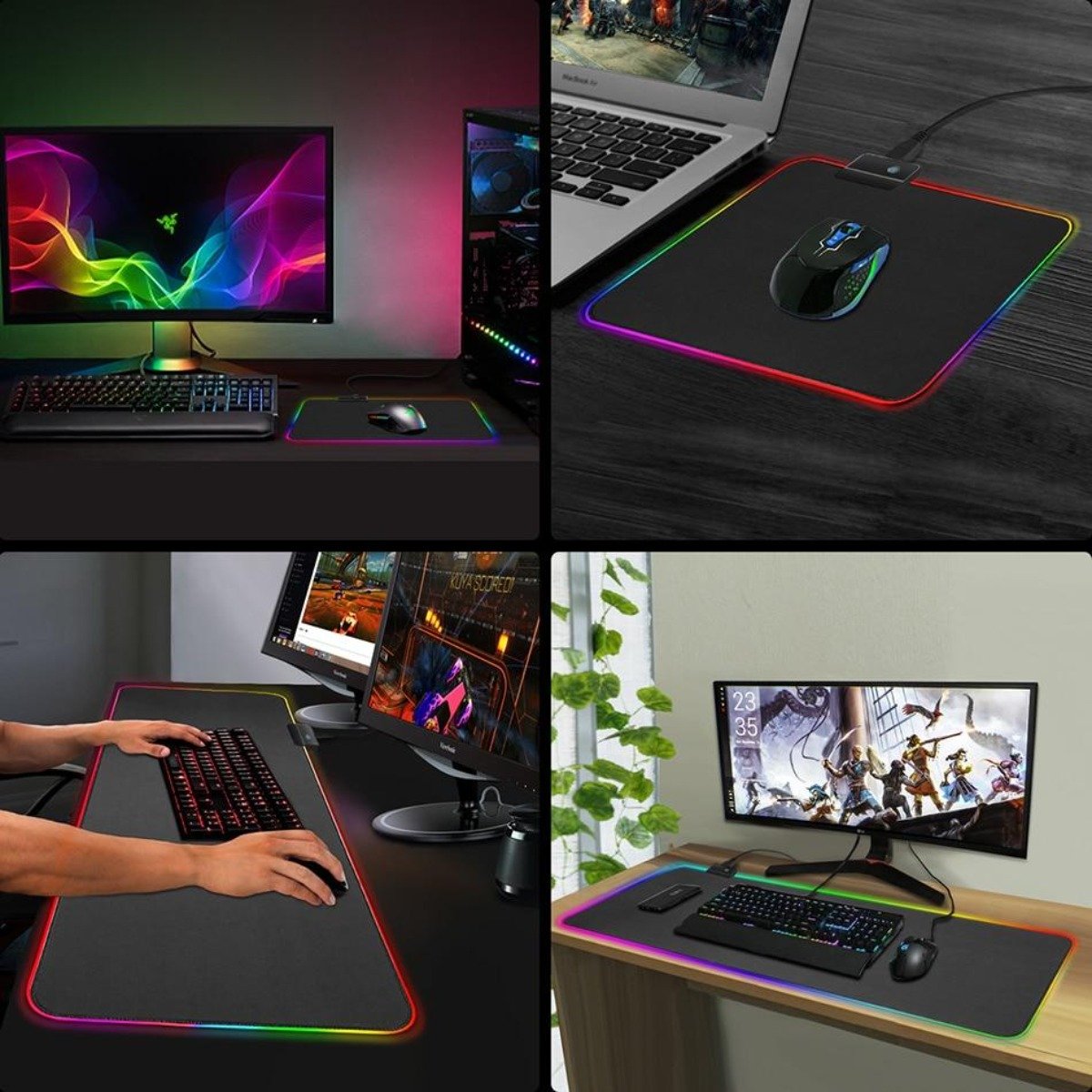 Ninja Dragons One-Touch RGB Gaming Mouse Pad