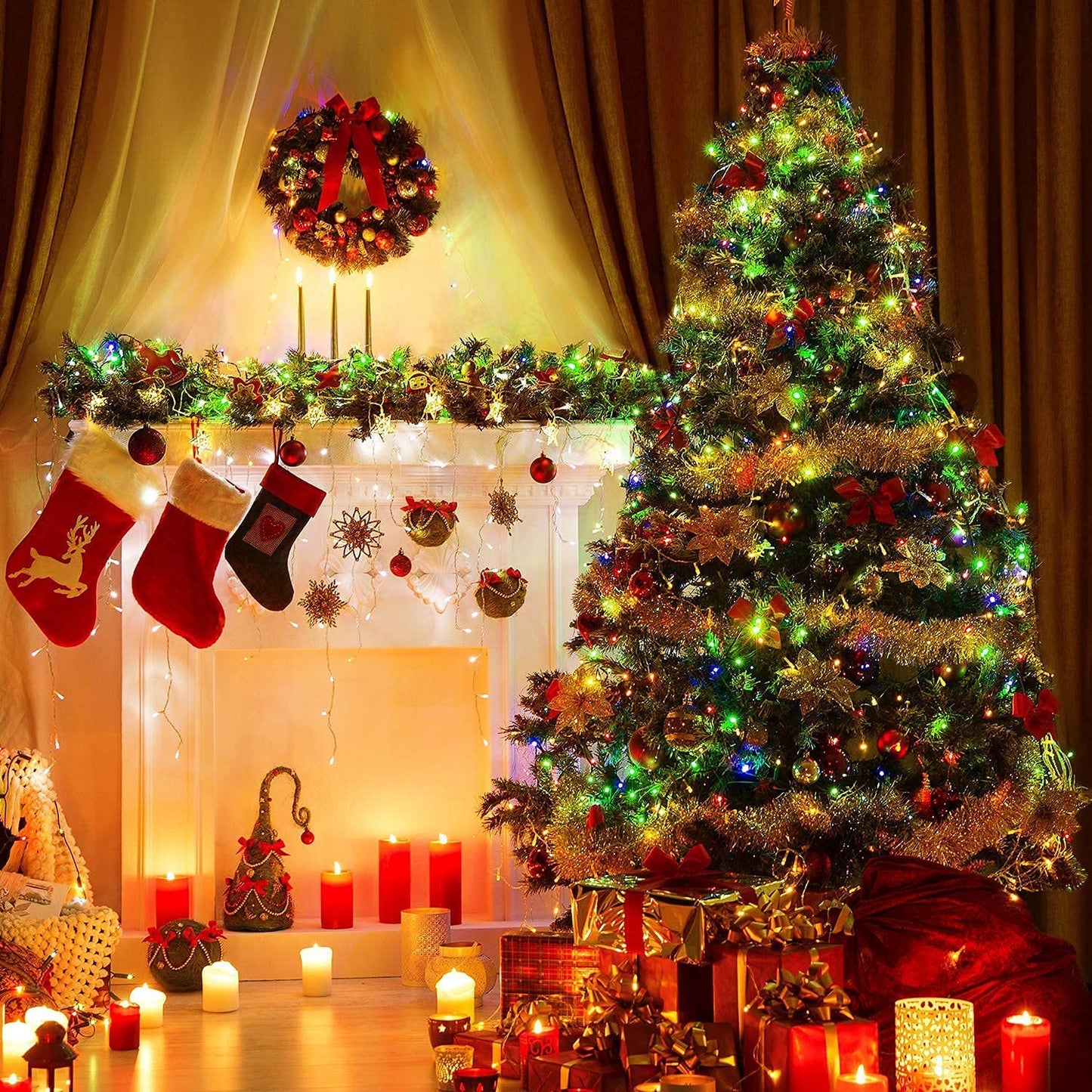 ✨ 32ft LED Rope String Lights with Remote ✨