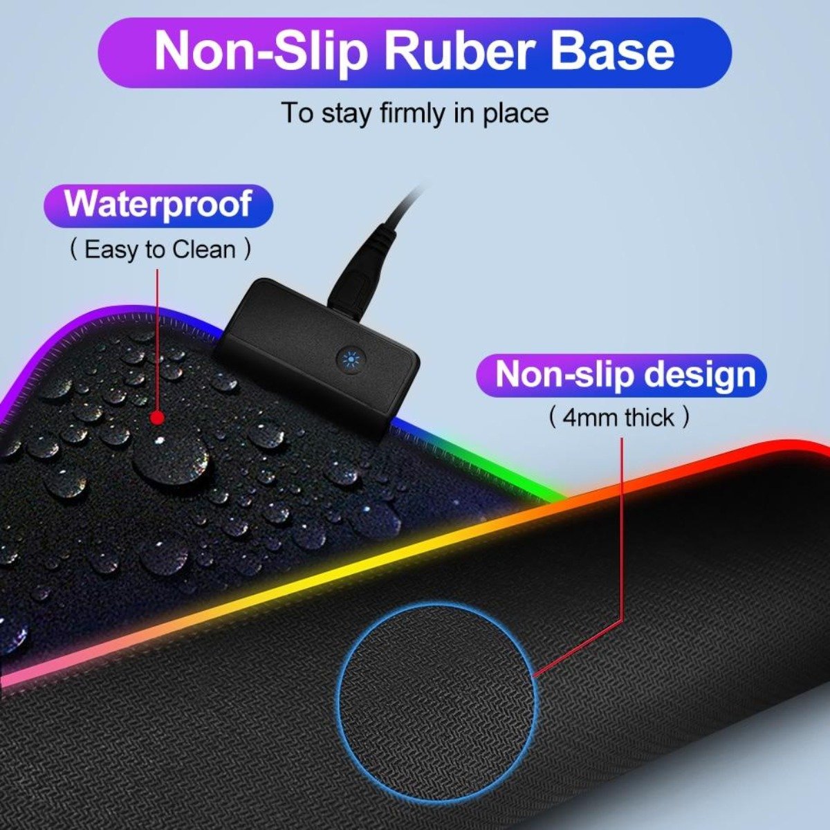 Ninja Dragons One-Touch RGB Gaming Mouse Pad